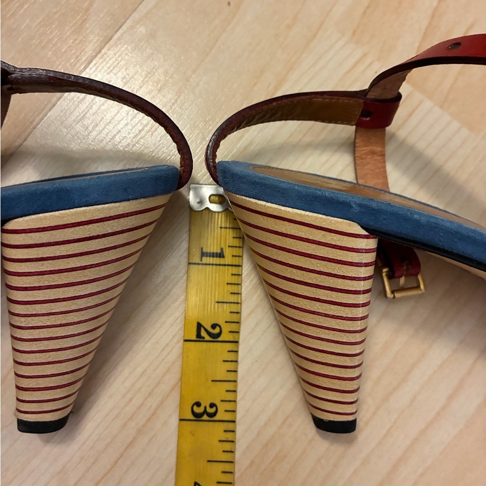 VINTAGE Fendi Multicolor Colorblock Strappy Sandals Heels IT 39.5 Fits US 9. - Picture 11 of 12